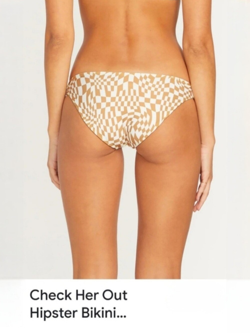 Volcom "Check Her Out" Reversible Hipster Bikini In Limeaid & Brown Size Large